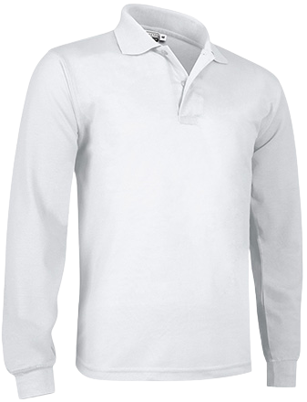 Polo à manches longues en coton piqué