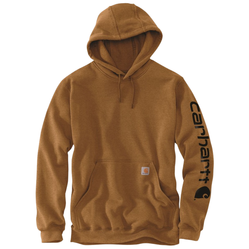Sweat à capuche Carhartt Midweight Sleeve Logo Brown