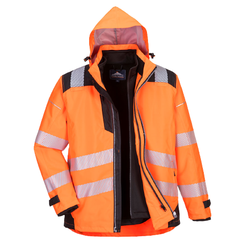 PW365 - Parka PW3 3-en-1 haute visibilité imperméable